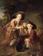 Francois-Hubert Drouais The Comte and chevalier de choiseul as savoyards Norge oil painting reproduction